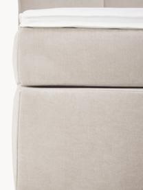 Boxspringbett Oberon, Matratze: 5-Zonen-Taschenfederkern, Füße: Kunststoff Dieses Produkt, Webstoff Beige, B 160 x L 200 cm, Härtegrad H2