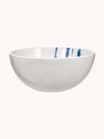 Porcelánová miska na müsli s akvarelovou dekoráciou Amaya, 2 ks, Porcelán, Biela, modrá, Ø 15 x V 6 cm