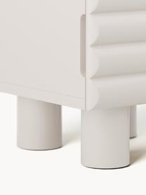 Nachttisch Fana mit Schublade, Korpus: Mitteldichte Holzfaserpla, Beine: Pappelholz Dieses Produkt, Beige, B 60 x H 53 cm