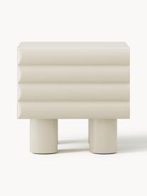Nachttisch Fana mit Schublade, Korpus: Mitteldichte Holzfaserpla, Beine: Pappelholz Dieses Produkt, Beige, B 48 x H 45 cm