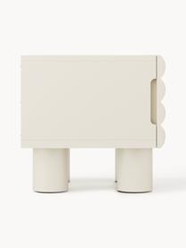 Comodino con cassetto Fana, Gambe: legno di pioppo, Questo p, Beige, Larg. 48 x Alt. 45 cm