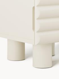 Comodino con cassetto Fana, Gambe: legno di pioppo, Questo p, Beige, Larg. 48 x Alt. 45 cm