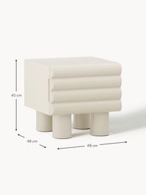Nachttisch Fana mit Schublade, Korpus: Mitteldichte Holzfaserpla, Beine: Pappelholz Dieses Produkt, Beige, B 48 x H 45 cm