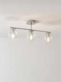 Plafondlamp Atlanta, Transparant, chroomkleurig, B 70 x H 28 cm