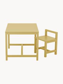 Krzesełko dziecięce Rese, Płyta pilśniowa średniej gęstości (MDF), drewno kauczukowe, Drewno kauczukowe lakierowane na ochrowo, S 32 x G 28 cm