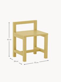 Kinderstoel Rese, MDF, rubberhout, Rubberhout, oker gelakt, B 32 x D 28 cm