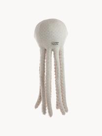 Handgefertigtes Kuschelkissen Octopus, H 55 cm, Unten: Kunstpelz (100 % Polyeste, Off White, Hellbeige, B 23 x H 55 cm