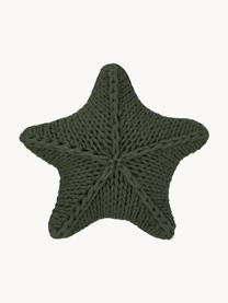 Coussin étoile grosse maille Sparkle, Vert foncé, larg. 45 x long. 45 cm