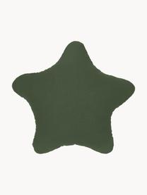 Cojín de punto grueso Sparkle, con relleno, Funda: 100% algodón, Verde oscuro, An 45 x L 45 cm
