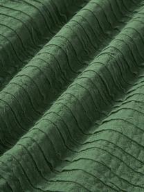 Copricuscino in cotone plisettato Artemis, 99% cotone, 1% poliestere, Verde scuro, Larg. 50 x Lung. 50 cm