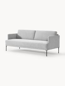 Sofa Fluente (3-Sitzer), Bezug: 100 % Polyester Der strap, Gestell: Massives Kiefernholz, Bir, Füße: Metall, pulverbeschichtet, Webstoff Hellgrau, B 196 x T 85 cm