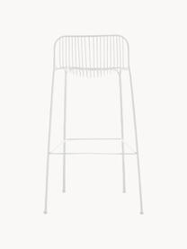 Záhradná barová stolička Hiray, Pozinkovaná oceľ, lakovaná, Biela, Š 57 x V 96 cm