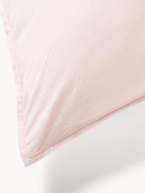 Funda de almohada de percal lavado Debbie, Rosa claro, An 45 x L 110 cm