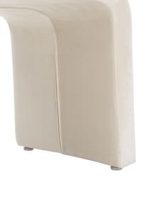 Fluwelen kruk Penelope, Bekleding: fluweel (100% polyester) , Frame: metaal, multiplex, Fluweel crèmewit, B 61 x H 46 cm