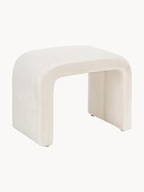 Fluwelen kruk Penelope, Bekleding: fluweel (100% polyester) , Frame: metaal, multiplex, Fluweel crèmewit, B 61 x H 46 cm