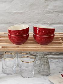 Ručně vyrobené misky Ceramique, 4 ks, Keramika, smaltovaná, Červená, Ø 12 cm, V 6 cm