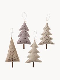 Sada vánočních ozdob Sivo, 4 díly, Béžová, dřevo, Š 10 cm, V 22 cm
