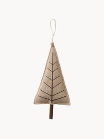 Kerstboomhangers Sivo, set van 4, Frame: schijnkastanjehout, Beige, hout, B 10 x H 22 cm