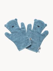 Froté rukavice na kúpanie Terry, 2 ks, 100% bavlnené froté, Modrá, Š 20 x D 25 cm