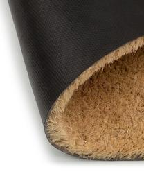 Deurmat Just For Your Home, Bovenzijde: kokosvezels, Onderzijde: kunststof (PVC), Bruin, zwart, B 40 x L 60 cm