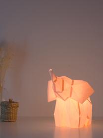 Tafellamp Baby Elephant, bouwpakket van papier, Lampenkap: papier, 160 g/m², Voetstuk: MDF, kunststof, Roze, 23 x 24 cm