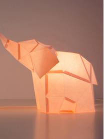 Tafellamp Baby Elephant, bouwpakket van papier, Lampenkap: papier, 160 g/m², Voetstuk: MDF, kunststof, Roze, 23 x 24 cm