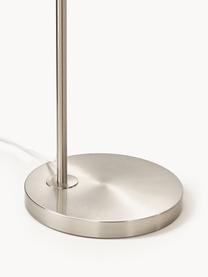 Grand lampadaire arc Niels, Gris chrome, blanc, haut. 218 cm