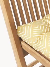 Coussin de chaise avec motif graphique Milano, Jaune moutarde, blanc, larg. 40 x long. 40 cm