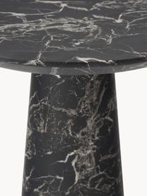 Okrúhly stôl v mramorovom vzhľade Disc, Ø 70 cm, Čierna, mramorový vzhľad, Ø 70 cm