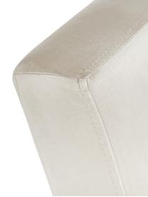 Fluwelen armstoel Manhattan, Bekleding: fluweel (polyester), Frame: gecoat metaal, Beige, 54 x 66 cm