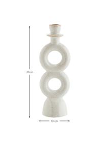 Candelabro Geo, Gres, Blanco moteado, An 10 x Al 31 cm