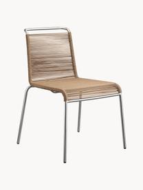 Zahradní židle Teglgård, Světle hnědá, stříbrná, Š 58 cm, H 65 cm