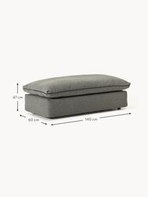 Pouf XL Felix, Tissu anthracite, larg. 140 x prof. 60 cm