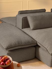 XL-Hocker Felix, Bezug: 100 % Polyester Der strap, Gestell: Massives Kiefern- und Fic, Webstoff Dunkelgrau, B 140 x T 60 cm