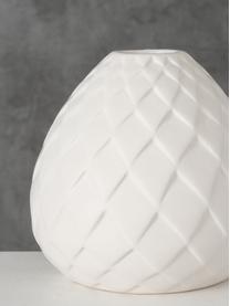 Kleine handgemaakte vaas Fabyo van keramiek, Keramiek, Wit, Ø 12 x H 12 cm