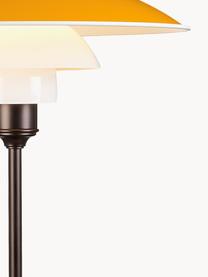 Große Tischlampe PH 3½-2½, mundgeblasen, Lampenschirm: Aluminium, beschichtet, O, Sonnengelb, Kupfer, Ø 33 x H 45 cm