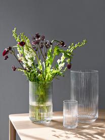 Ručně foukaná váza Lyngby, V 25 cm, Sklo, Transparentní, Š 15 cm, V 25 cm
