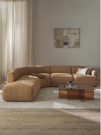 Canapé d'angle modulable 4 places en tissu bouclé Sofia, Bouclé beige, larg. 318 x prof. 298 cm, méridienne à droite