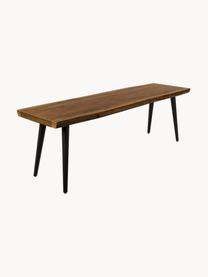 Banco madera Alagon, reborde de madera, Asiento: tablero de fibras de dens, Patas: acero, pintura en polvo, Madera barnizada, An 180 x Al 45 cm