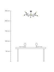 Dizajnérska stropná XL lampa Exmoor, nastaviteľná, Čierna