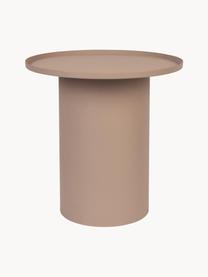 Table d'appoint ronde en métal Sverre, Métal, revêtement par poudre, Beige, Ø 46 x haut. 45 cm