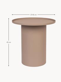 Okrúhly kovový pomocný stolík Sverre, Kov s práškovým náterom, Béžová, Ø 46 x V 45 cm