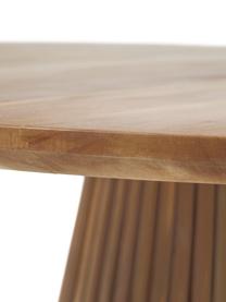 Table ronde bois massif Jeanette, Ø 120 cm, Bois de teck, matière brute, Bois de teck, Ø 120 cm, haut. 78 cm