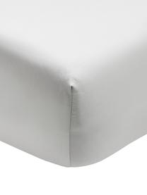 Drap-housse satin de coton bio gris clair Premium, Gris clair, larg. 160 x long. 200 cm