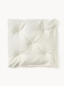 Zewnętrzna poduszka na krzesło Ortun, Tapicerka: 100% poliakryl barwiony p, Złamana biel, S 40 x D 40 cm