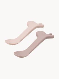 Set 2 cucchiai Lalee, 100% silicone, Rosa chiaro, rosa cipria, Lunghezza 14 cm