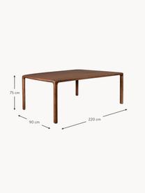 Drevený jedálenský stôl Storm, rôzne veľkosti, Jaseňové drevo, tmavohnedá lakované, Š 220 x H 90 cm