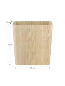 Papierkorb Wilo aus Holz, Holz, Helles Holz, B 28 x H 30 cm, 9 L