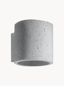 Handgemaakte wandspot Rosalia van beton, Beton, Lichtgrijs, B 10 x H 10 cm