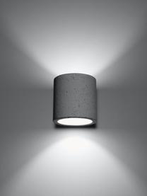 Ručne vyrobené nástenné svietidlo z betónu Roda, Betón, Svetlosivá, Š 10 x V 10 cm
